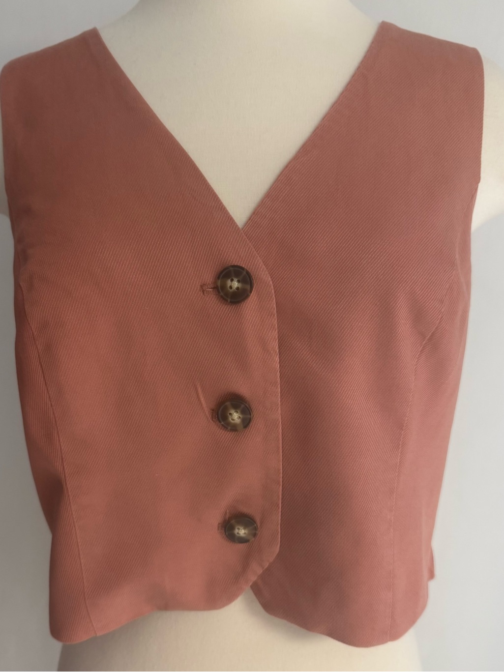 Madewell Dusty Rose Button-Front Vest Nwot